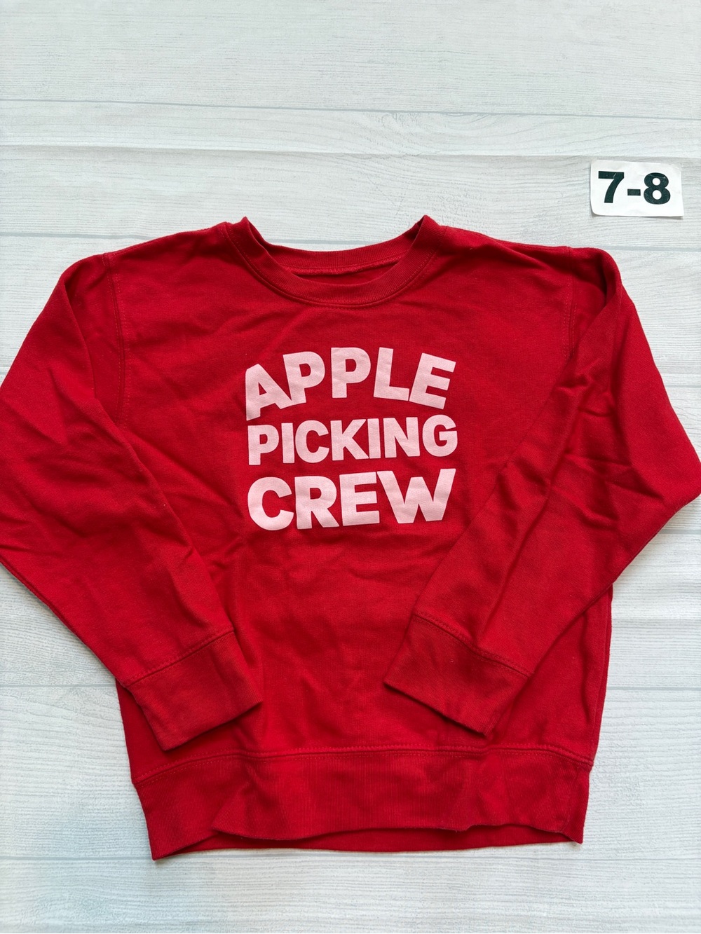 Sweet Wink Apple Picking Crew Red Kids Sweatshirt